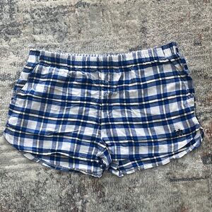 NWOT University at Buffalo Blue Plaid Lounge Shorts Size XL